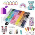 40000 Pcs Multicolor 3mm Resin Rhinestones Kit with Glue