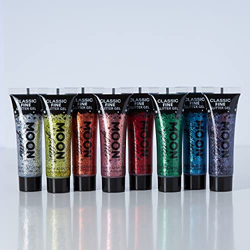 Moon Glitter Classic Fine Glitter Gel - 12ml, 8 Colours
