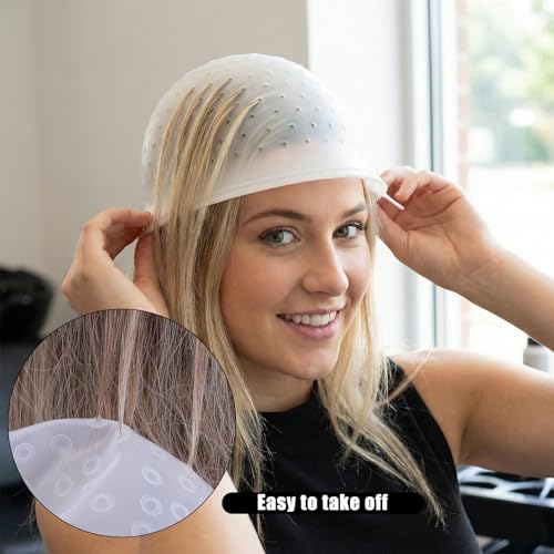 Silicone Highlighting Cap Kit with Brushes - 5PCS Hair Coloring Tools