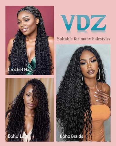 18 Inch Deep Wave Human Crochet Hair Extensions for Black Women