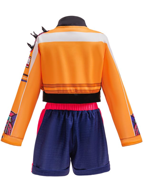 Kpop Halloween Cosplay Costume Set for Girls - Jacket, T-Shirt & Shorts