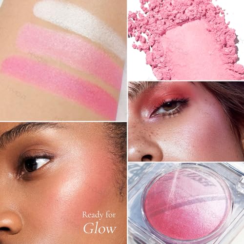 KYDA Pink Baked Blush & Highlighter Powder, 0.53 oz