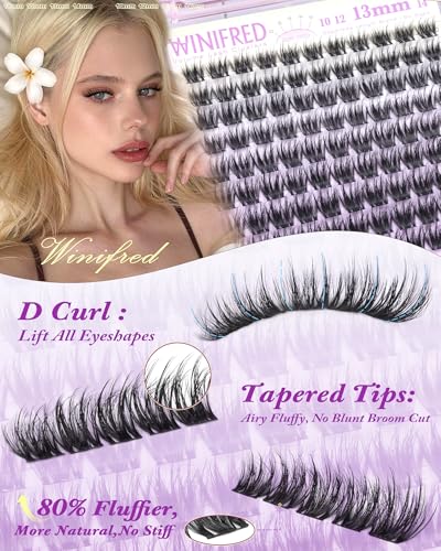 Winifred D Curl Wispy Lash Clusters 10-14mm