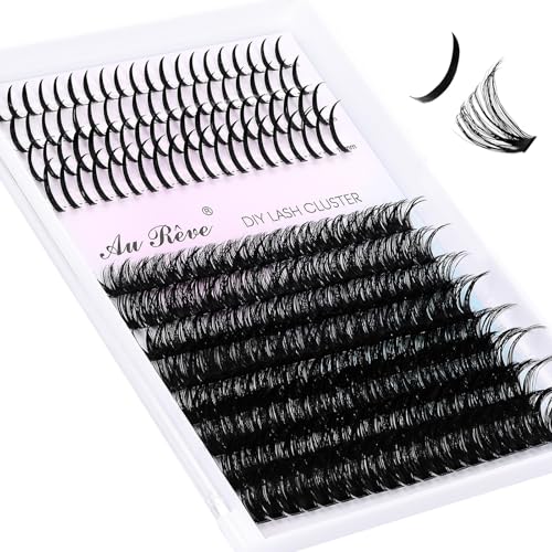 AuReve 12-20mm Spiky & Fluffy Lash Clusters 80D Volume Eyelash Extensions - Mix