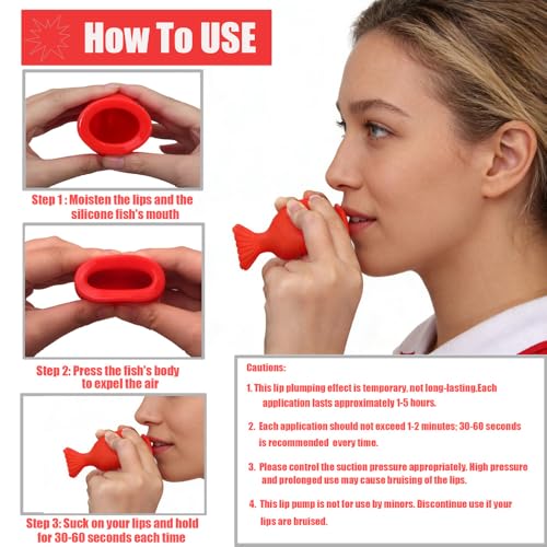 Soft Silicone Lip Plumper - Natural Fuller Lips Pump Tool