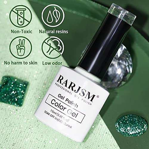 RARJSM Reflective Glitter Gel Polish, Light Purple Sparkle Gel Nail Polish Shiny Gel Nail Art Varnish Manicure Clear Diamond Nail Gel For Salon Home DIY UV LED Lamp RequiredRAR83