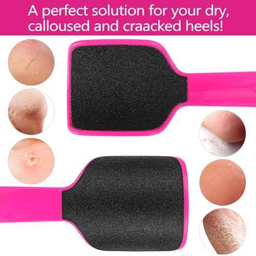 2 Pcs Curved Foot File Callus Remover for Feet, U Shaped Foot Scrubber Dual Sided Heel File Scraper Dead Skin Remover