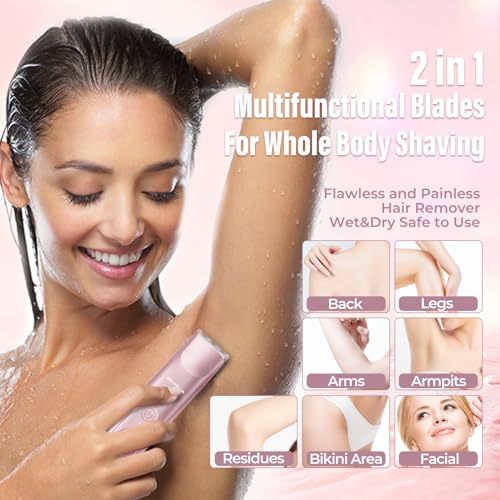 2-in-1 Electric Bikini Trimmer for Women - Wet & Dry Hair Remover