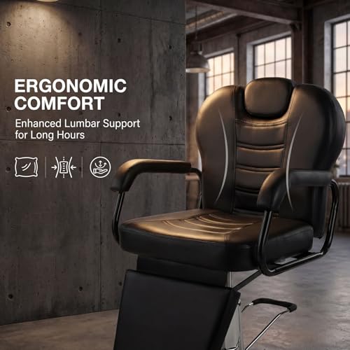 Artist Hand Professional Barber Chair - Heavy Duty Hydraulic