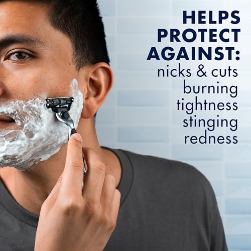 Gillette Series 3X Moisturizing Shave Gel, 6 Count, 7oz Each, Lubrication to Protect Against Irritation, Blue-White, 7 Ounce (Pack of 6)