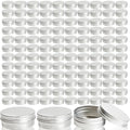 120 Pack Round Aluminum Tin with Screw Lid 2 oz Round Metal Cans Containers Empty Balm Storage Jars DIY Crafts Refillable Tin for Candle Salve Cosmetic Spices Food Lotion Beard (Color Set 1)