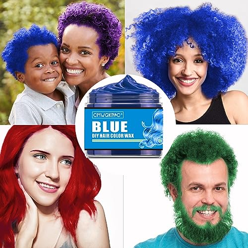 4-Color Temporary Hair Color Wax Set - Washable Hair Dye for Kids & Adults