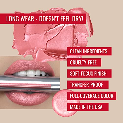 Runway Rogue ¡®Call Sheet¡¯ Light-Pink Silk Glam Long Wear Liquid Lipstick Bundle with ¡®Camera Ready¡¯ Matte Rose-Pink Designer Liner Lip Liner