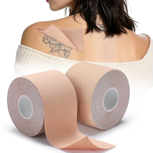 Tattoo Hiding Tape 2'' x 16.4Ft Waterproof Cover, 2 Rolls