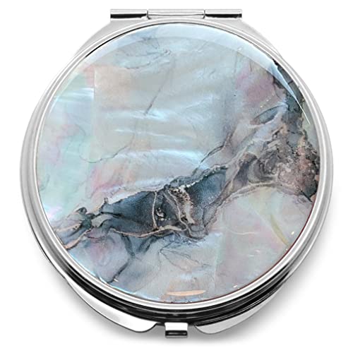 MADDesign Mother of Pearl Compact Makeup Travel Mirror (Marble Gold)