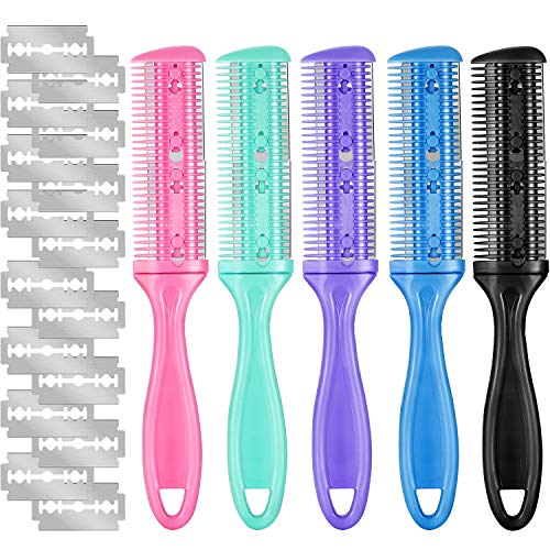 Boao 5-Piece Dual-Sided Hair Cutting Scissors & Razors