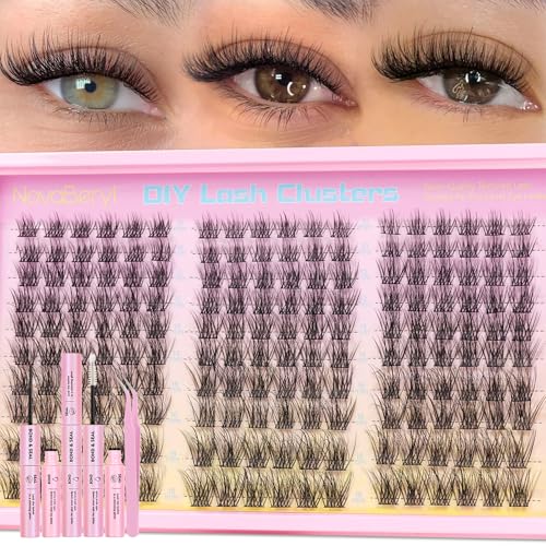 DIY Lash Extension Kit with 180 Cluster Lashes 10-18mm D Curl