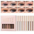 Matte Liquid Eyeshadow - 8 Colors Neutral Naked Cream eyeshadow, High-pigment Blendable Long-Lasting and Waterproof Nude Eye Shadow for Natural Looks (Matte Naked)