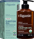 Organic Castor Oil 8oz – Cold Pressed, USDA Certified with Eyelash Kit