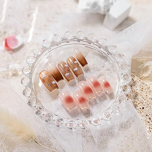 Clear Glass Nail Art Palette - 2 Piece Set