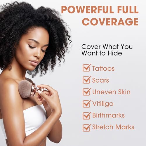 Waterproof Tattoo Cover Up Makeup with Brush - Full Coverage Concealer