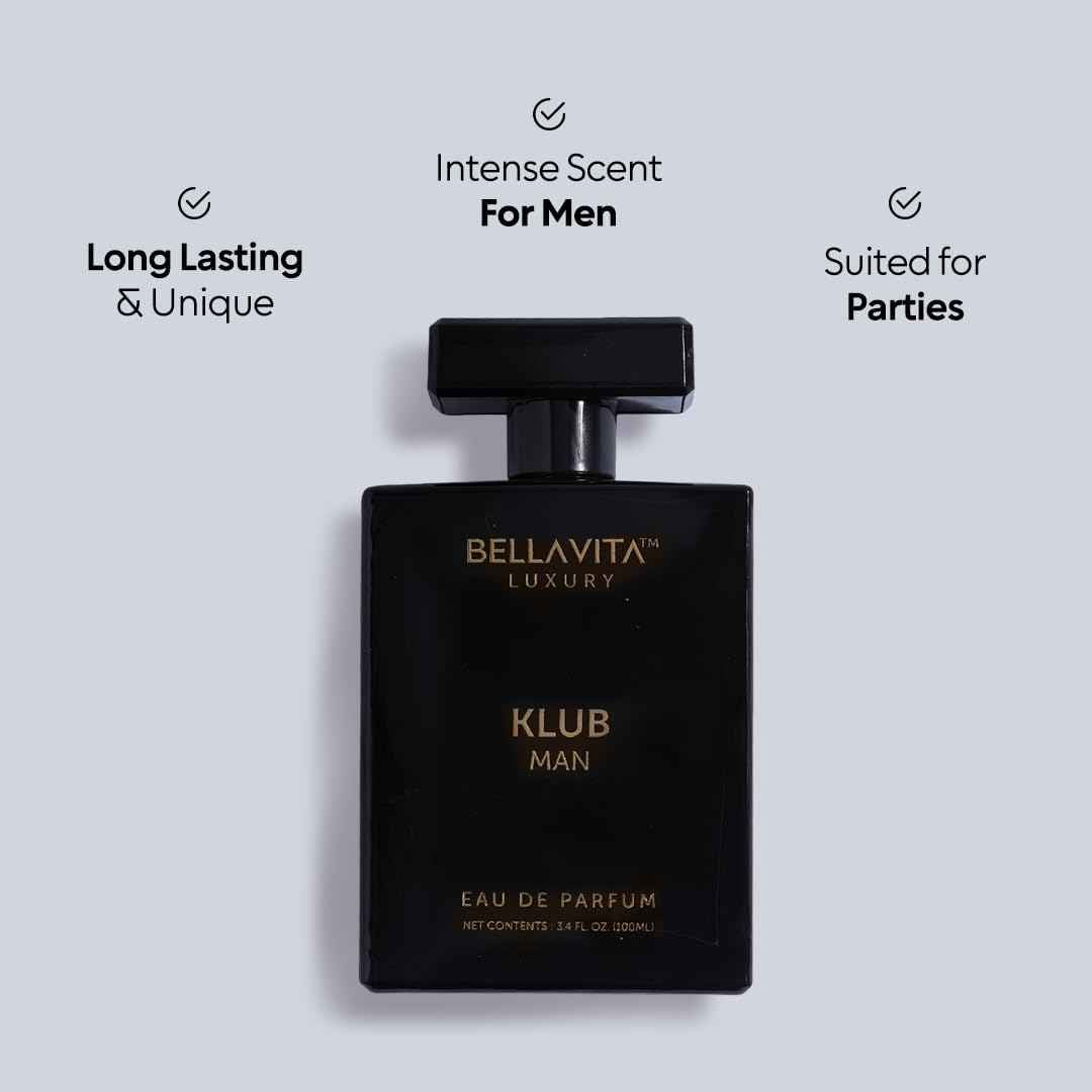 Bella Vita Luxury Gift Set Combo For Men - CEO MAN & KLUB Eau de Parfum for Men | Intense & Masculine | Citrus, Woody, Lemon, Lavender | Vegan & Cruelty Free - 2 * 100 ML