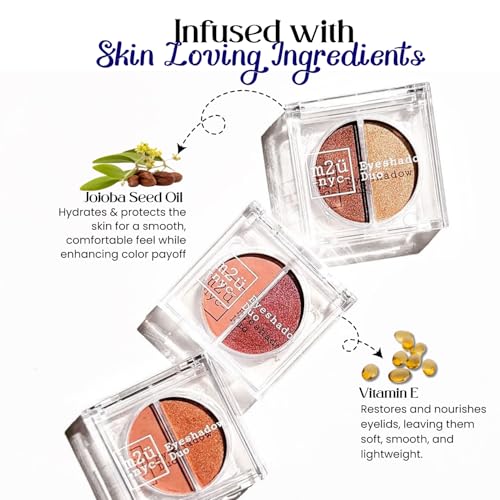 M2U NYC EyeShadow Duo - Vegan Pigmented Eye Palette