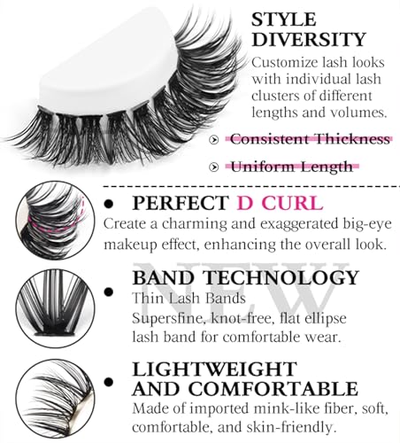 FANXITON DIY Lash Extension Kit - 280 D Curl Volume Lashes