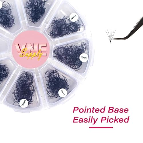 VNE Eyelashes 500 Fans Tray Volume Lash Extensions Mixed length | Premade Fans Eyelash Extensions | Mega Lash Extension | Promades Eyelash Fans | 5D, CC Curl, 9-16mm