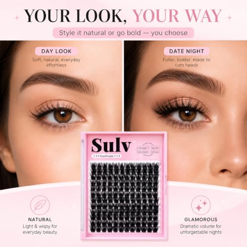 D Curl Lash Clusters 144 Pcs DIY Eyelash Extensions Black