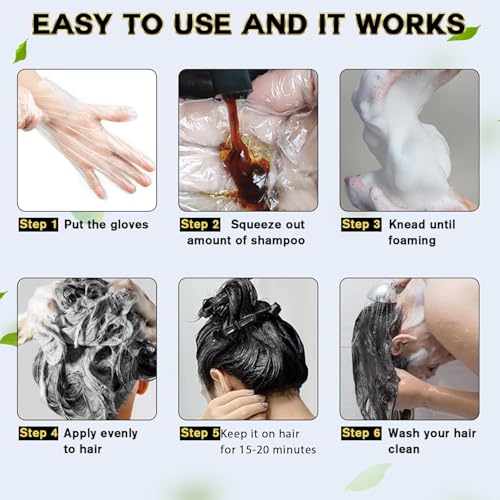 Dark Brown Hair Dye Shampoo for Gray Hair 500ml