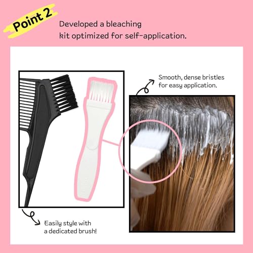eZn Highlight Hair Bleach Kit - Korean Lightener with Tray & Brush