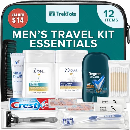 Men's 12-Piece Travel Toiletry Kit - Premium Grooming Essentials