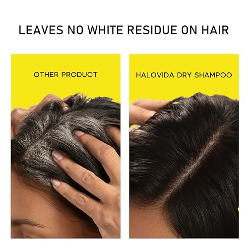 HALOVIDA Invisible Dry Shampoo for Dark Hair, 2-Pack, 5.07 Fl Oz