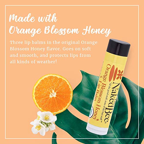 The Naked Bee Orange Blossom Honey Lip Balm + Restoration Foot Balm 2oz