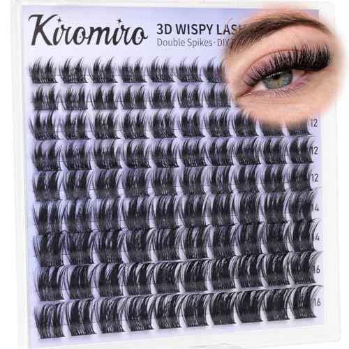 Lash Clusters Spike Cluster Eyelash Extensions Volume Eye Lash Clusters Wispy 10-16mm DIY Lashes Extension Thick Manga Eyelash Clusters for Bold Look