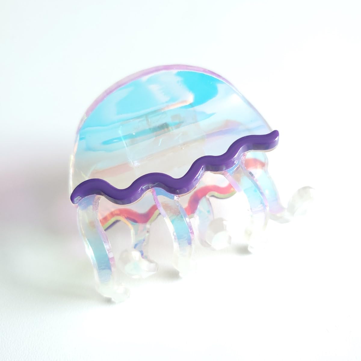 Jellyfish Hair Clip,Cellulose Acetate Hair Clips,Small Claw Clips for Women,Hair Accessories