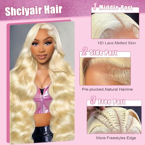 Blonde 613 Body Wave Lace Front Wig - 20 Inch Human Hair