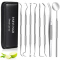 8 Pack Dental Tools PARYUNGR Teeth Cleaning Tool Kit, Stainless Steel Scraper Plaque Tartar Remover Tooth Cleaner Dental Floss Picks, Professional Oral Care Hygiene Set for Personal Pet Use with Case