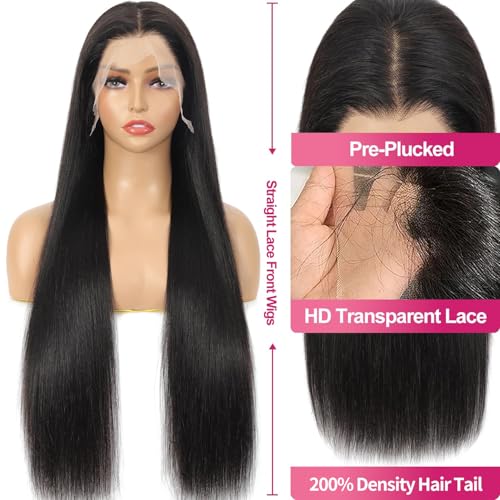 Btomar 30 Inch 200% Density 13x6 Lace Front Human Hair Wig