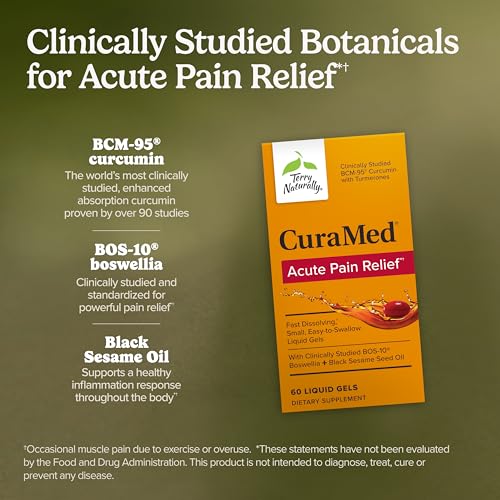 Terry Naturally CuraMed Acute Pain Relief Supplement 60 Gels