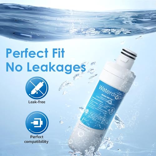 Waterdrop LT1000PC ADQ747935 Refrigerator Water Filter and Air Filter, Replacement for LG® LT1000P®, LMXS28626S, LFXS26973S, LFXS26596S, LFXS28596S, ADQ74793501, ADQ74793502 and LT120F®, 2 Combo