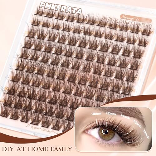 Brown Wispy Lash Clusters - Natural Eyelash Extensions 10-16mm