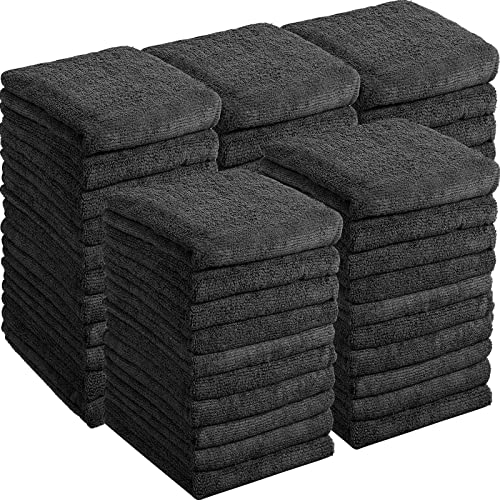 40 Pack Bleach Proof Microfiber Hair Towels 16x29 Black