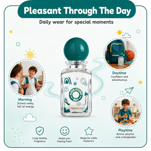 Ajmal Kids Adventure Perfume for Boys - 1.7 fl oz Fresh Citrus Scent