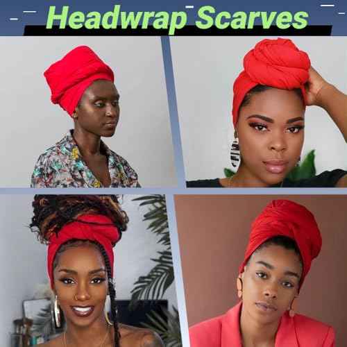 Head Wraps for Women Long Headwraps Hijabs Scarf Large Headscarf Stretch Tie Hair Headbands