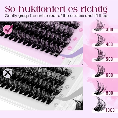 WENDY LASHES 30D-100D Cluster Lashes DIY Kit 10-16mm