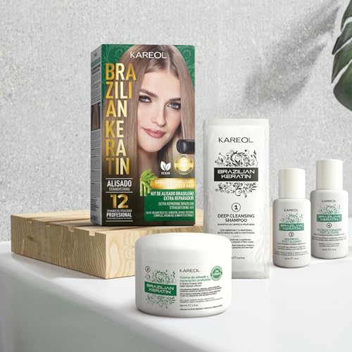 Kareol Brazilian Keratin Straightening Treatment Kit - Vegan Formula