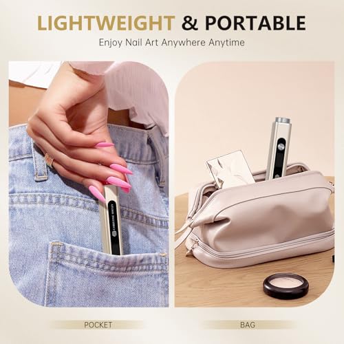 CHRISTINE SHELLY Champagne Silver Flash Cure Nail Lamp UV Light for Gel Nails