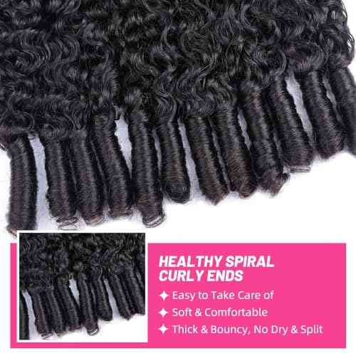 PerisModa Burmese Curly Bundles Human Hair 16 18 20 Inch 3C4A Raw Water Wave Quick Weave Hair 3 Bundles with Spiral Curly Ends 100% Unprocessed 15A Virgin Kinky Curly Human Hair Bundles Natural Black